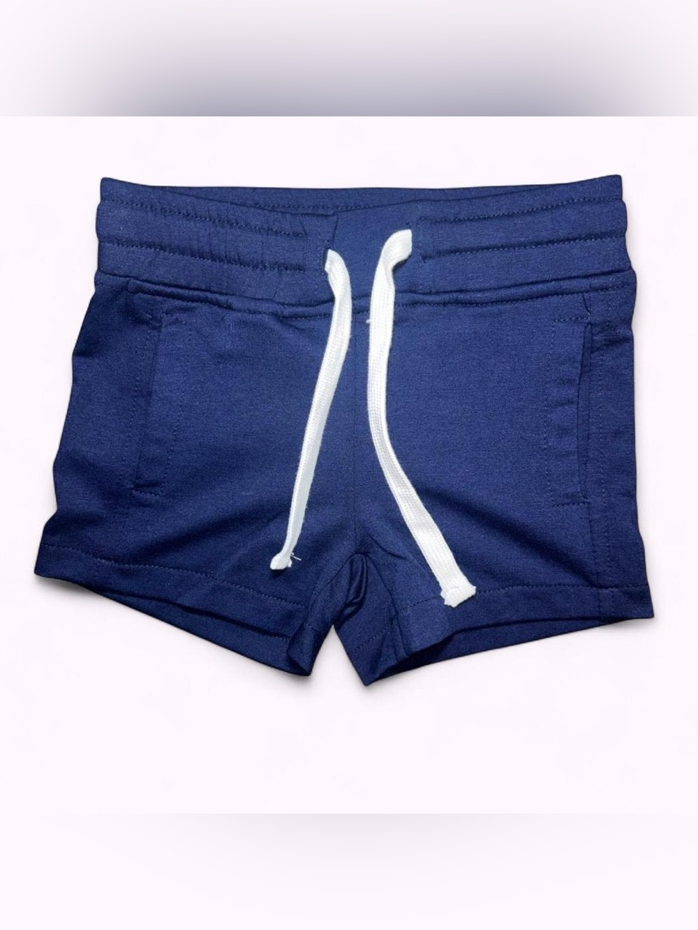 Navy Blue Drawstring Casual Shorts - 5/6